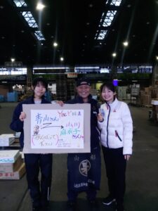 4月7日『旬!鮮!市場情報』 YBC山形放送の山川麻衣子アナウンサーとの最初の収録が行われました!